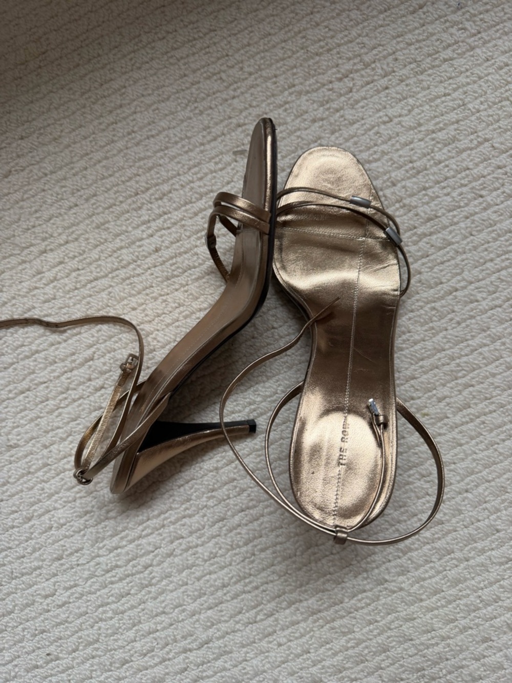 The Row Cleo Bijoux Metallic Ankle Strap Sandal